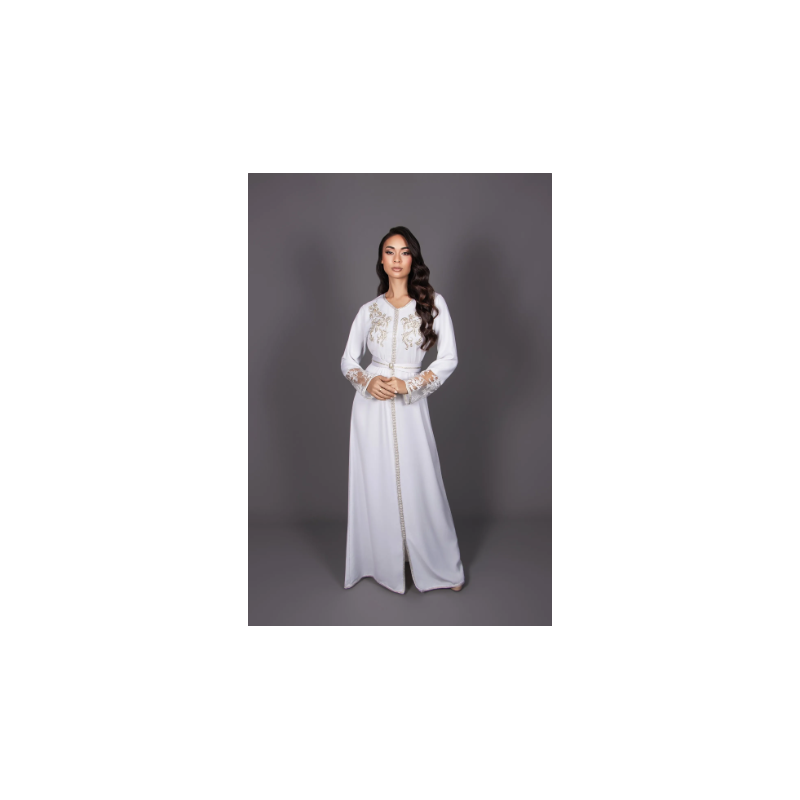 Caftan simle blanco