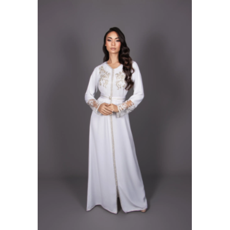 Caftan simle blanco