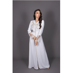 Caftan simle blanco