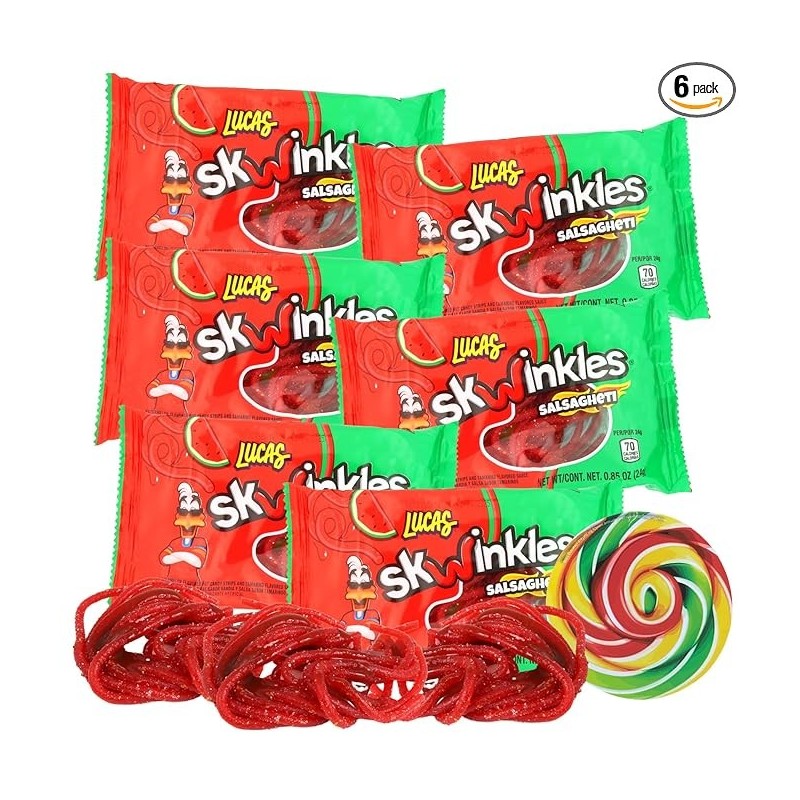 Food Candies, espaguetis gomosos con salsa roja de tamarindo