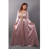 Caftan satyne rosa clar