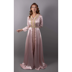 Caftan satyne rosa clar