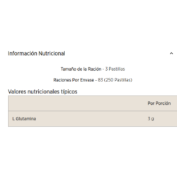 L-Glutamina en càpsules de 250 càpsules